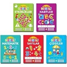 5'li Set Okul Öncesi Neşeli Eğitici Öğretici Etkinlikler Matematik Sayılar Çizgiler