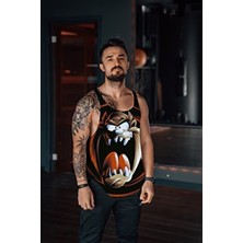 Freeyez Tazz Gym Kadın Sporcu Atleti Siyah Dokuma Kumaşlı Hafif Tasarım Fitness Tank Top