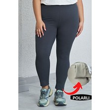 Fit & Fit Tayt Fit & Fit Kadın Yüksek Bel Geniş Kemer Toparlayıcı Kışlık Polarlı Tayt Uzun Boy