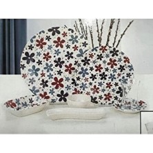 Keramika 4 Kişilik Yuvarlak Kahvaltı Takımı 19 Parça Seramik Malzeme ile Şık Tasarım