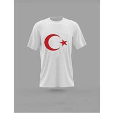 Esterella Unisex Çocuk Türk Bayrağı T-Shirt Kısa Kol Pamuklu Polo Yaka Regular Fit