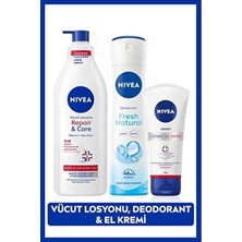 Gelin Çeyiz Seti, Repair&care Vücut Losyonu 400ML, Deodorant 150ML, El Bakım Kremi 75ML, Kuru Cilt