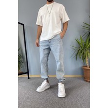 Paçası Lastikli Boyfriend Jogger Kot Pantolon