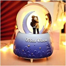 Özen Avm Aşk Sıcaklığında Birbirine Sarılan Çift Büyük Boy Püskürtmeli Kar Küresi Vintage Tarz