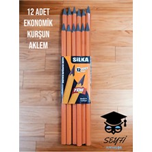 Ekonomik Siyah Kurşun Kalem 12 Adet Türk Malı