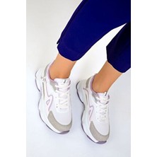 Beyaz-Lila Kadın Sneaker 17834