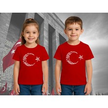 Unisex Ay Yıldızlı T-Shirt 19 Mayıs 29 Ekim 23 Nisan 10 Kasım Atatürk Çocuk Tişört