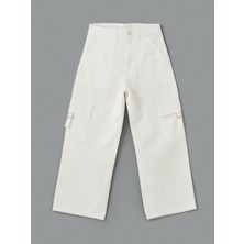 Lc Waikiki Yeni Sezon Beli Ayarlanabilir Lastikli Kız Çocuk Kargo Pantolon