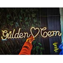 Kişiye Özel Isim Neon LED Işıklı Duvar Dekarasyon 32*95 cm -Isim Belirtiniz!!-