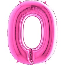 BenimMarifetlerim Benim Marifetlerim 0 Rakamı Pembe Folyo Balon 40 Inch 90 cm