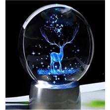 3D Geyikli Renk Değiştiren Kristal Küre