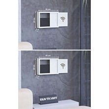 HKM Ticaret Duvar Asılabilir Beyaz Saklama Kutusu 30X40X10 cm Veya 25X35X7 cm Çok Amaçlı Kullanım