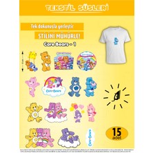 Agg Reklam Ütü ile Yapışan Kıyafet Etiketi Care Bears- 1 15LI Set