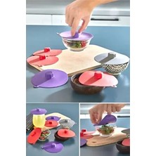 2 Adet Silikon Vakumlu Kase Kapağı Hava Almaz Kahvaltılık Kapak Bardak Kapağı 11 cm