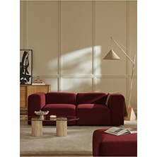 S Home Design Concept Pietro 2 Modül Koltuk, Yönsüz Kadife Bordo 210 cm