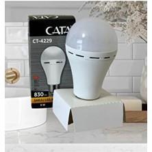 CT4229 Şarjlı 9W Beyaz Işık E27 LED Ampul