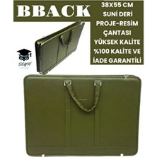 38X55 cm  Suni Deri Proje-Resim Çantası Yüksek Kalite %100 Kalite ve Iade Garantili