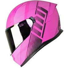 M 910 Lady Fuchsıa Mat Pembe Tam Kask (Renkli Vizör)
