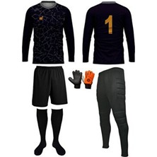 Kaleci Forma,eşofman,şort,eldiven,konç Buffon Model 5li Set(Formaya Isim Baskısı Için Harf Hediyeli)