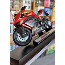 MV Agusta F3 RR Diecast Model Yarış Motor Metal & Plast 1:24 Ölçekli Kırmızı Renkli Koleksiyon