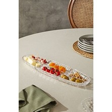 Selen Concept Kafes Model 6 Bölme El Yapımı Cam Kayık Tabak