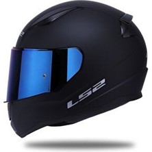 LS2 Rapıd 2 Mat Siyah Fullface Motosiklet Kaskı Mavi Camlı XL Beden Güvenlik ve Konfor