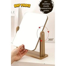 Ayna Ahşap Ayarlanabilir Masa Üstü Makyaj Aynası