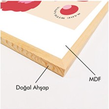 Huhuli HUHU269 Ahşap Çerçeveli 3’lü Tablo Soyut Tema Doğal Ahşap 20 x 30 Boyutlarıyla Dekoratif