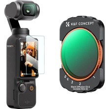 Concept Osmo Pocket 3 Manyetik ND2-ND32 ve Black-Mist 1/4 Filtre Dji Osmo Pocket 3 ile Uyumlu (Alüminyum Çerçeve)