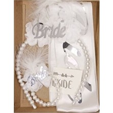 -Butık 4'lü Bride To Be Set, Bekarlığa Veda Set, Taç ve Bileklik Seti