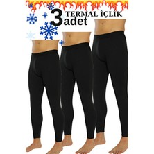 Erkek Siyah Termal Içlik 3’lü Polarlı Kışlık