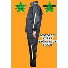 Bursa Hatırası %100 Su Geçirmez Dikişsiz Reflektörlü Kurye Motorcu Yağmurluk Alt Üst Takım