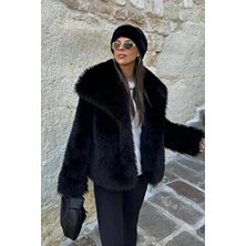 Siyah Içi Astarlı Premium Kürk