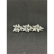 Ütüyle Yapışan Parlak Taşlı Aplik  Kristal Taşlı Ayakkabı, Çanta ve Kıyafet Aksesuarı (8.5x3 Cm.)