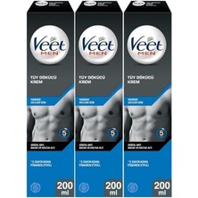 Men Erkeklere Özel Tüy Dökücü Krem Hassas Ciltler 600ML (200 ml x 3 Adet)