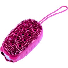 Silikon, Içi Süngerli Duş, Banyo, Hamam Kesesi, Rahatlatıcı Masaj Etkili Yumuşak Duş Lifi, Silikonlu Süngerli Duş Kesesi (Mor)