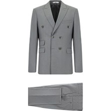 Kiğılı 6 Drop Regular Fit Standart Kesim Çizgili Kruvaze Takım Elbise