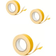 3 Adet Çift Taraflı Yapıştırma Köpük Bantı -Tablo Asmak Şerit LED Montaj Yapıştırıcı Bandı (16MM x 1,5 Mt)