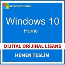 Windows 10 Home Dijital Lisans Anahtarı 1 Pc