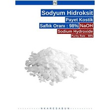 Sodyum Hidroksit %98 Saflık 1 kg Payet Kostik, Sabun Yapımı, Lavabo Açıcı-Sodium Hydroxide %98