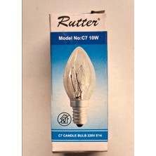 Rutter 10W E14 Duy Tipi Filament Ampul Günışığı 220V 1 Adet Gece Lambası