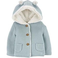 Carter's Baskılı Dokuma Erkek Bebek Hırka Kapüşonlu Uzun Kol Özellikli