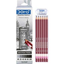 8204 Çizim Kalemleri 6 Parça Set (HB,2B,4B,6B,8B,10B)