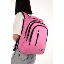 My Polo 8870 Yarasa Model Okul Çantası Sırt Çantası Ortopedik Suya Dayanıklı Pembe