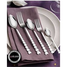 Çatal Kaşık Seti 60 Parça 12 Kişilik 18/0 Kalite Kalpli Model