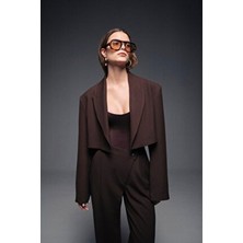Vatkalı crop blazer ceket