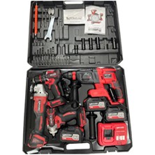 Kimmer Plus 4lü Set Güç Parametreleri ile Anahtarsız Mandren Tipi Matkap Seti