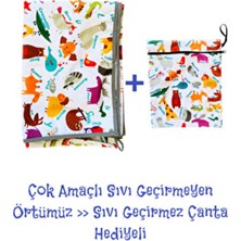 Çanta Hediyeli, Zoo 145X150CM, Sıvı Geçirmez Çok Amaçlı Örtü, Ister Yerde Ister Masada Kullan