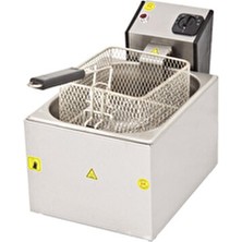 Drn Model 5 Litre Elektrikli Fritöz Kapaklı Sanayi Tipi Fritöz Makinesi Patates Kızartma Makinası