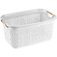 Cosiness Pratik Kulplu Plastik Temiz Çamaşır Sepeti 30 lt Hacim ile Kullanışlı ve Şık